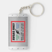 AVGAS / 100LL Kraftstoff nur Acrylstoff Schlüsselanhänger (Rückseite)