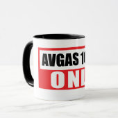 AVGAS 100LL NUR Tasse (Vorderseite Links)