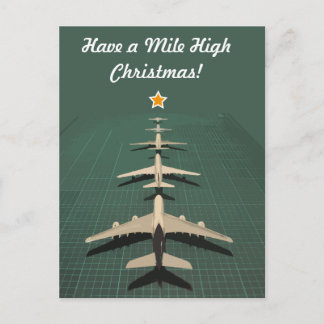 Avgeek Mile High Christmas Feiertagspostkarte