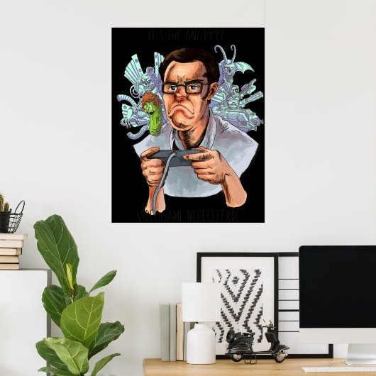 AVGN Angry Videogame Nerd Poster (Heimbüro)