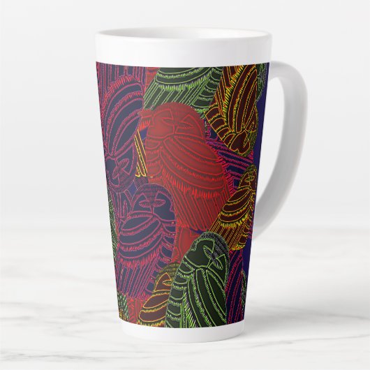AVIAN ART DECO Latte Tasse (Rechte Ecke)