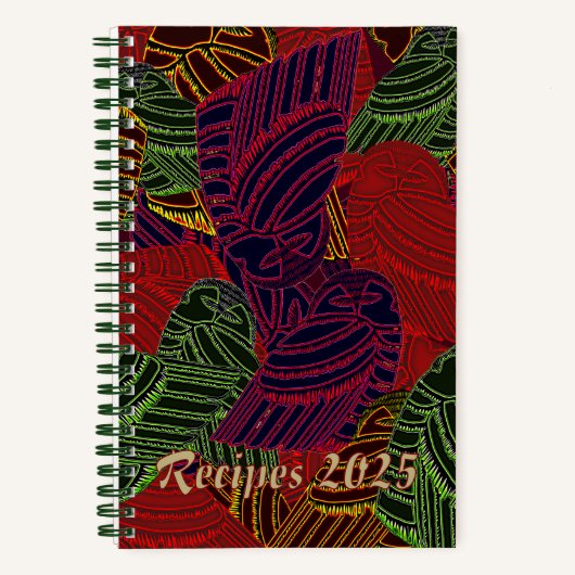 AVIAN ART DECO Rezept Notebook Notizblock (Vorderseite)