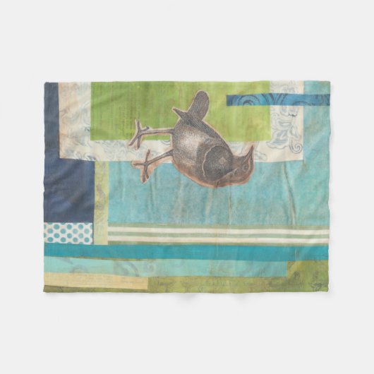 Avian Scrapbook I Fleecedecke (Vorderseite (Horizontal))