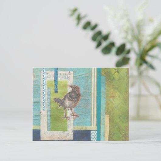 Avian Scrapbook I Postkarte (Stehend Vorderseite)