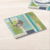 Avian Scrapbook I Rechteckiger Pappuntersetzer (angewinkelt)