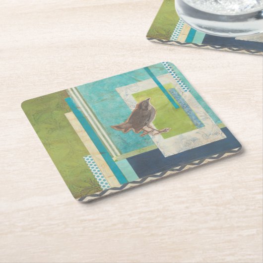 Avian Scrapbook II Rechteckiger Pappuntersetzer (angewinkelt)