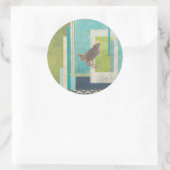 Avian Scrapbook II Runder Aufkleber (Tasche)