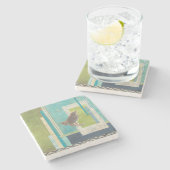 Avian Scrapbook II Steinuntersetzer (Seitenansicht)