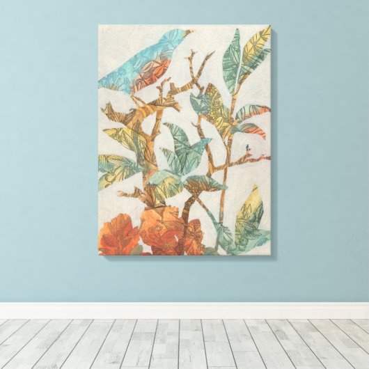 Aviäre Collage I Leinwanddruck (Insitu (Holzboden))