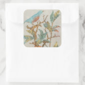 Aviäre Collage I Quadratischer Aufkleber (Tasche)