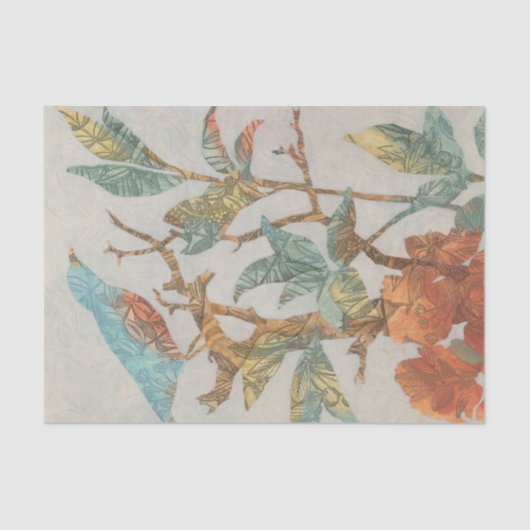 Aviäre Collage I Seidenpapier (Vorderseite)