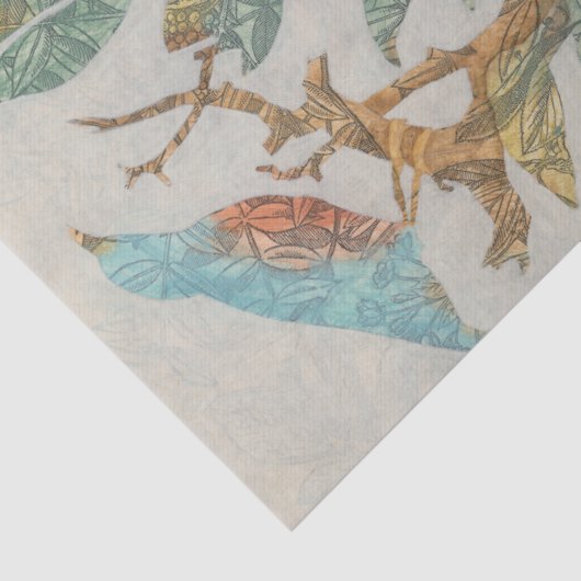 Aviäre Collage I Seidenpapier (Ausschnitt)