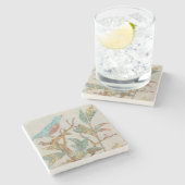 Aviäre Collage I Steinuntersetzer (Seitenansicht)