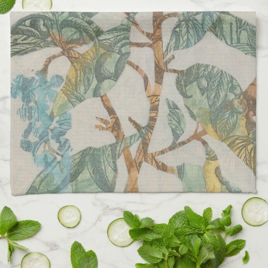 Aviäre Collage II Handtuch (Gefaltet)