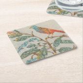 Aviäre Collage II Rechteckiger Pappuntersetzer (angewinkelt)