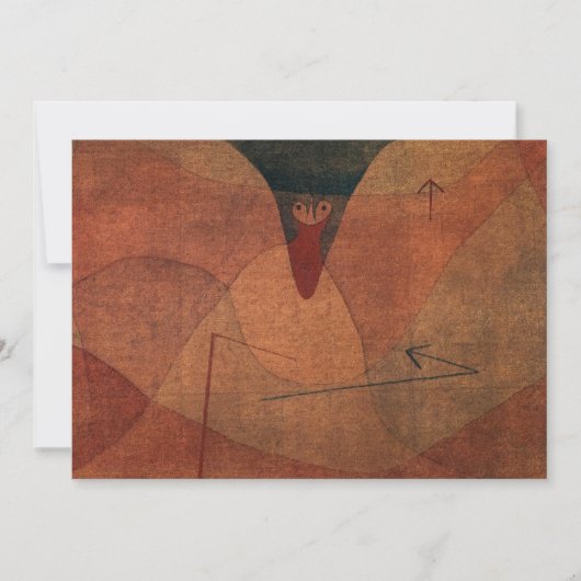 Aviäre Evolution von Paul Klee Dankeskarte (Vorderseite)