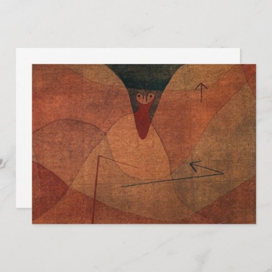 Aviäre Evolution von Paul Klee Dankeskarte (Vorne/Hinten)