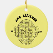 Aviäre Listener Keramik Ornament (Hinten)