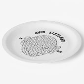 Aviäre Listener Pappteller (Schrägansicht)