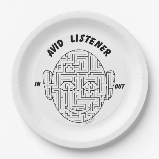 Aviäre Listener Pappteller (Vorderseite)