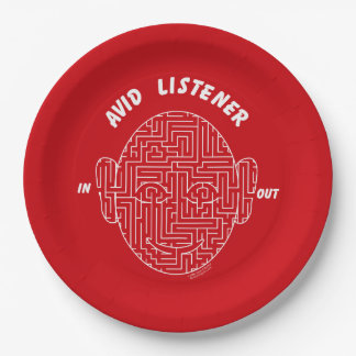 Aviäre Listener Pappteller