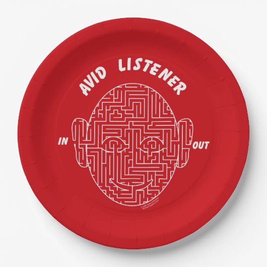 Aviäre Listener Pappteller (Vorderseite)