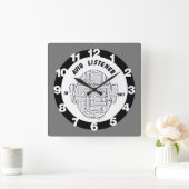 Aviäre Listener Quadratische Wanduhr (Zuhause)