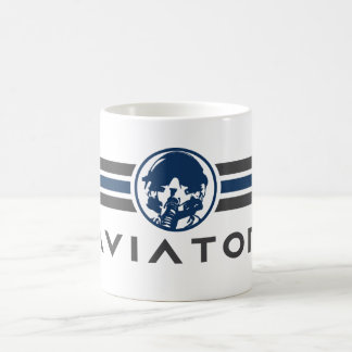 Aviäre Logo mit Kämpfer-Pilot-Helm Kaffeetasse