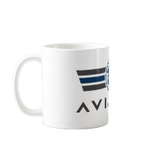 Aviäre Logo mit Kämpfer-Pilot-Helm