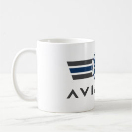 Aviäre Logo mit Kämpfer-Pilot-Helm Kaffeetasse