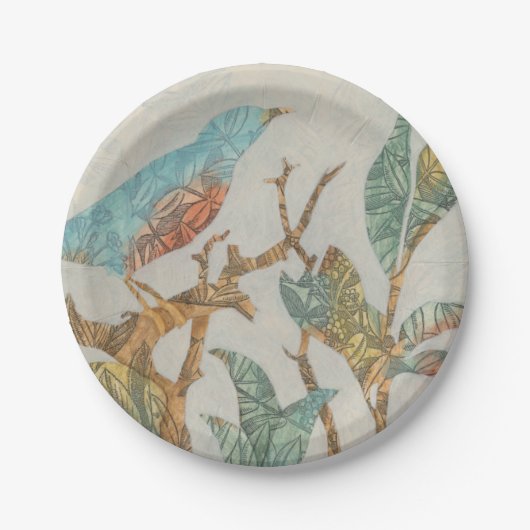 Aviary-Collage I Pappteller (Vorderseite)