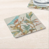 Aviary-Collage I Rechteckiger Pappuntersetzer (angewinkelt)