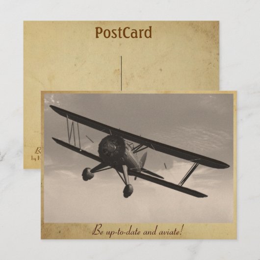 Aviat! Postkarte (Vorne/Hinten)