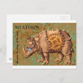 Aviateros (Aviator Rhinoceros) Postkarte (Vorne/Hinten)
