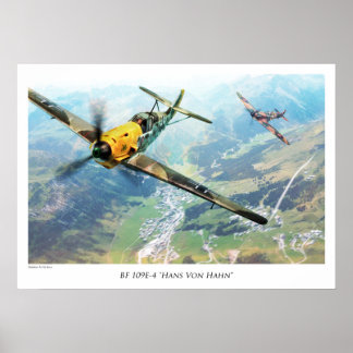 Aviation Artポスター"Messerschmitt Bf 109" Poster