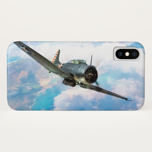 Aviation Art Device Cass "SBD Dauntless" Case-Mate iPhone Hülle (Rückseite (Horizontal))