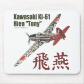 Aviation Art Mousepad "Kawasaki Ki-61　Tony" (Vorne)