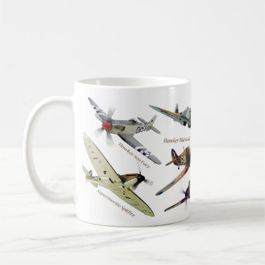 Aviation Art mug "A British fighters" Kaffeetasse (Links)