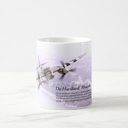 Aviation Art Mug "De Havilland Mosquito" Kaffeetasse (Mittel)
