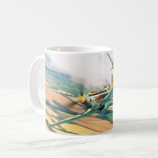 Aviation Art mug "Dewoitine D.520" Kaffeetasse (Vorderseite Links)