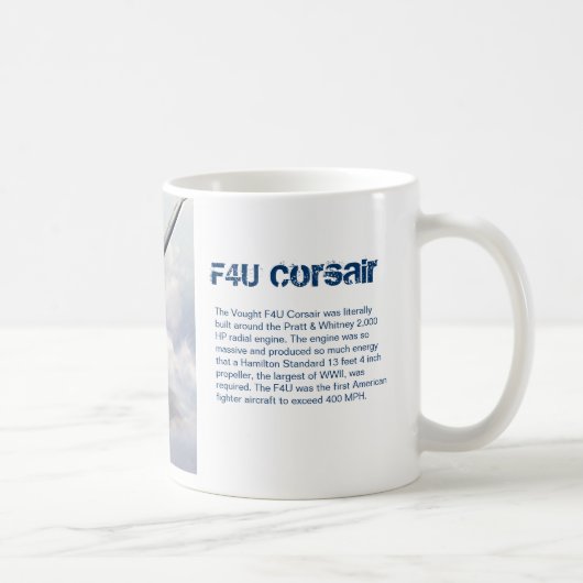 Aviation art mug "F4U Corsair" Kaffeetasse (Rechts)