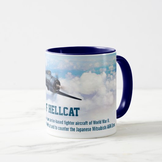 Aviation Art Mug "F6F Hellcat" Tasse (VorderseiteRechts)