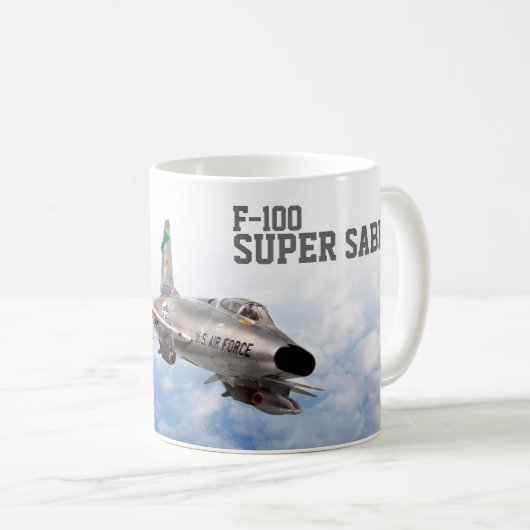 Aviation Art Mug "F-100 Super Sabre" Kaffeetasse (VorderseiteRechts)
