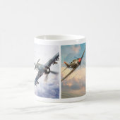 Aviation Art Mug "Fighter of World War II" Kaffeetasse (Mittel)