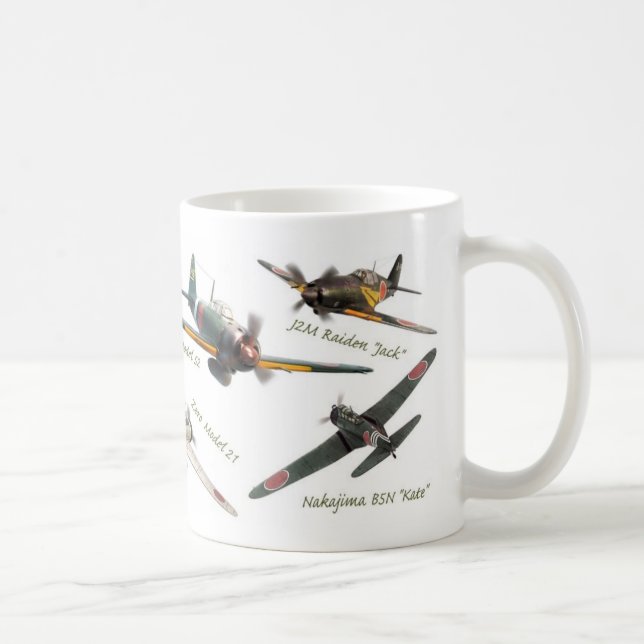 Aviation Art Mug "Japanese warplane of WWII" Kaffeetasse (Rechts)