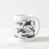 Aviation Art mug "Jet fighter"ジェット戦闘機のマグカップ Kaffeetasse (VorderseiteRechts)