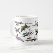 Aviation Art mug "Jet fighter"ジェット戦闘機のマグカップ Kaffeetasse (Vorderseite Links)