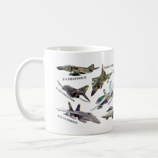 Aviation Art mug "Jet fighter"ジェット戦闘機のマグカップ Kaffeetasse (Links)