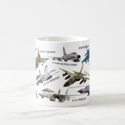 Aviation Art mug "Jet fighter" Kaffeetasse (Mittel)