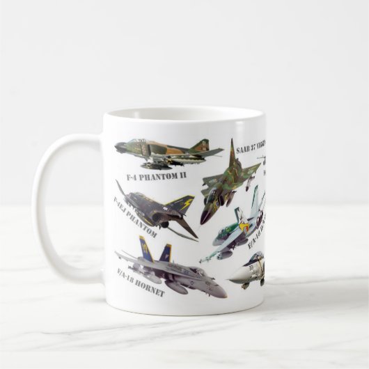 Aviation Art mug "Jet fighter" Kaffeetasse (Links)